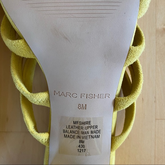 Marc Fisher Shire Yellow Strappy Mule - Picture 4 of 4